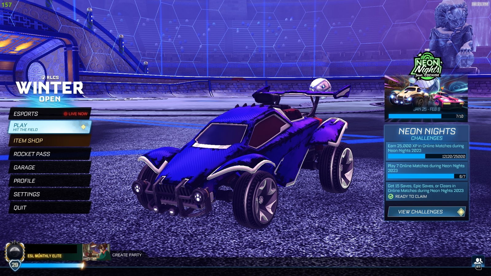 Stacked Personal Rocket League Account Esl Monthly Elite Epicnpc