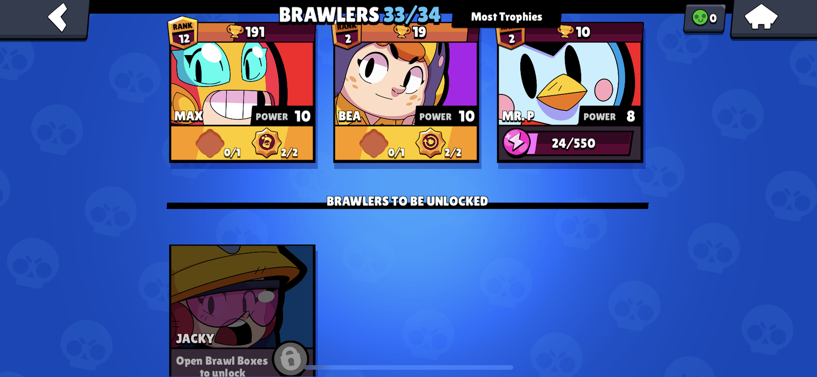 Selling - BRAWL STARS / Super account! Brawlers 33 from 34 fully ranked -  EpicNPC