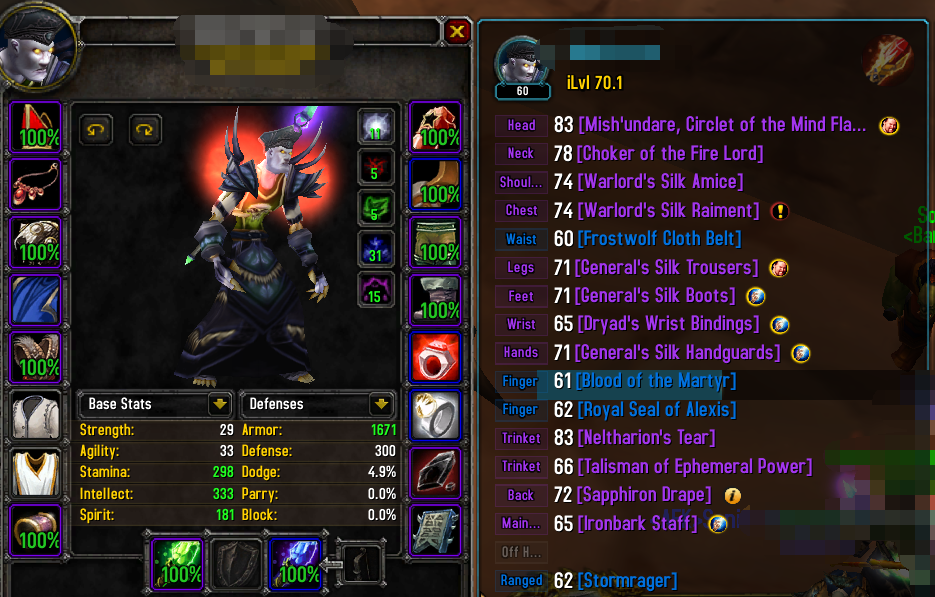 Selling Insanely Geared Warlord R13 Undead Mage on US Server