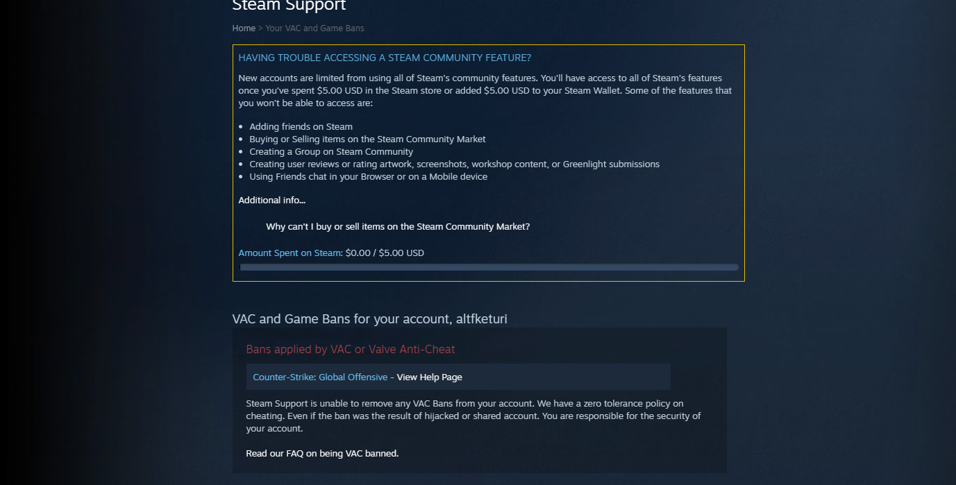 Steam Community :: Screenshot :: ToS banned