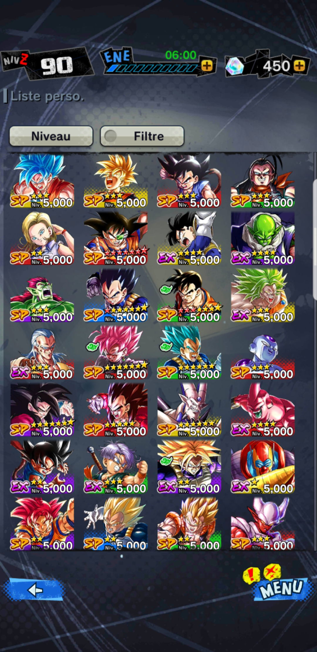 Selling - 6* LF Vegito Blue and LF Vegeta + Full anniversary units 7* ...