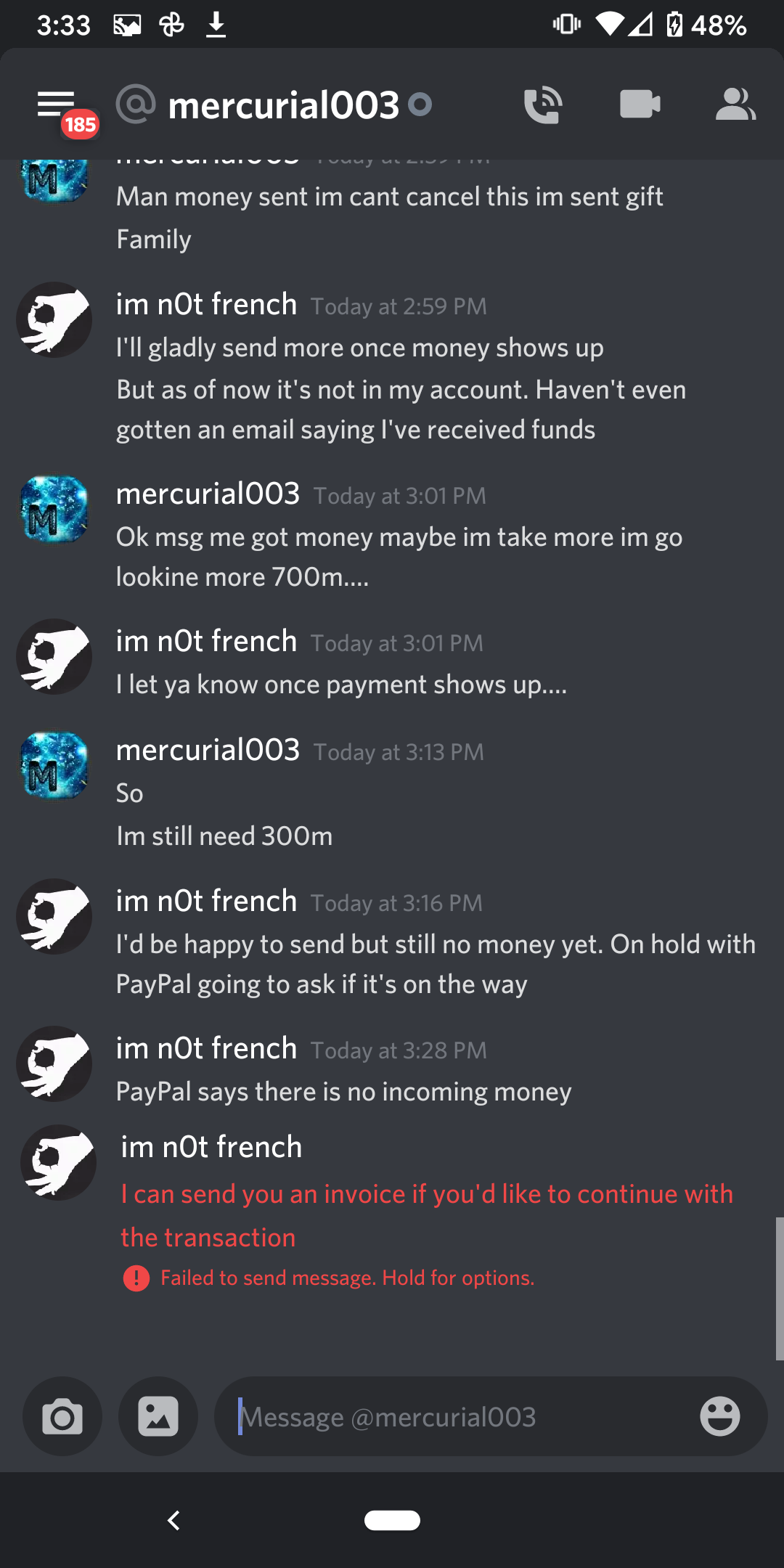 Impostor On Discord Scammer Beware Proof In Comments Epicnpc 6220