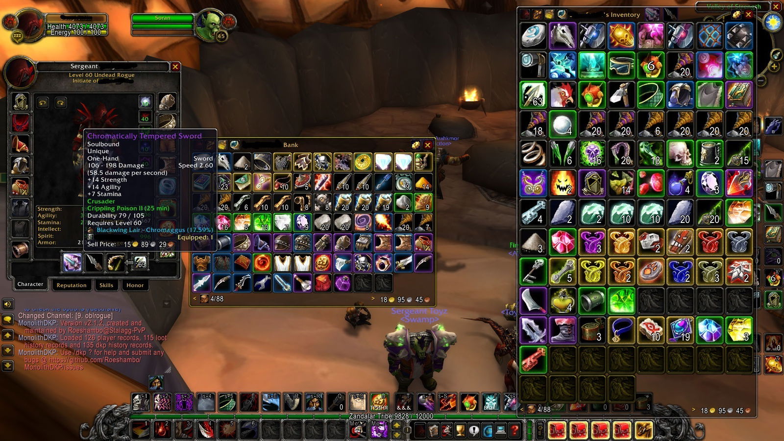 SOLD - R14 tauren warrior all R14 weapons, rogue with chromatically blade  EU 1450 USD - EpicNPC