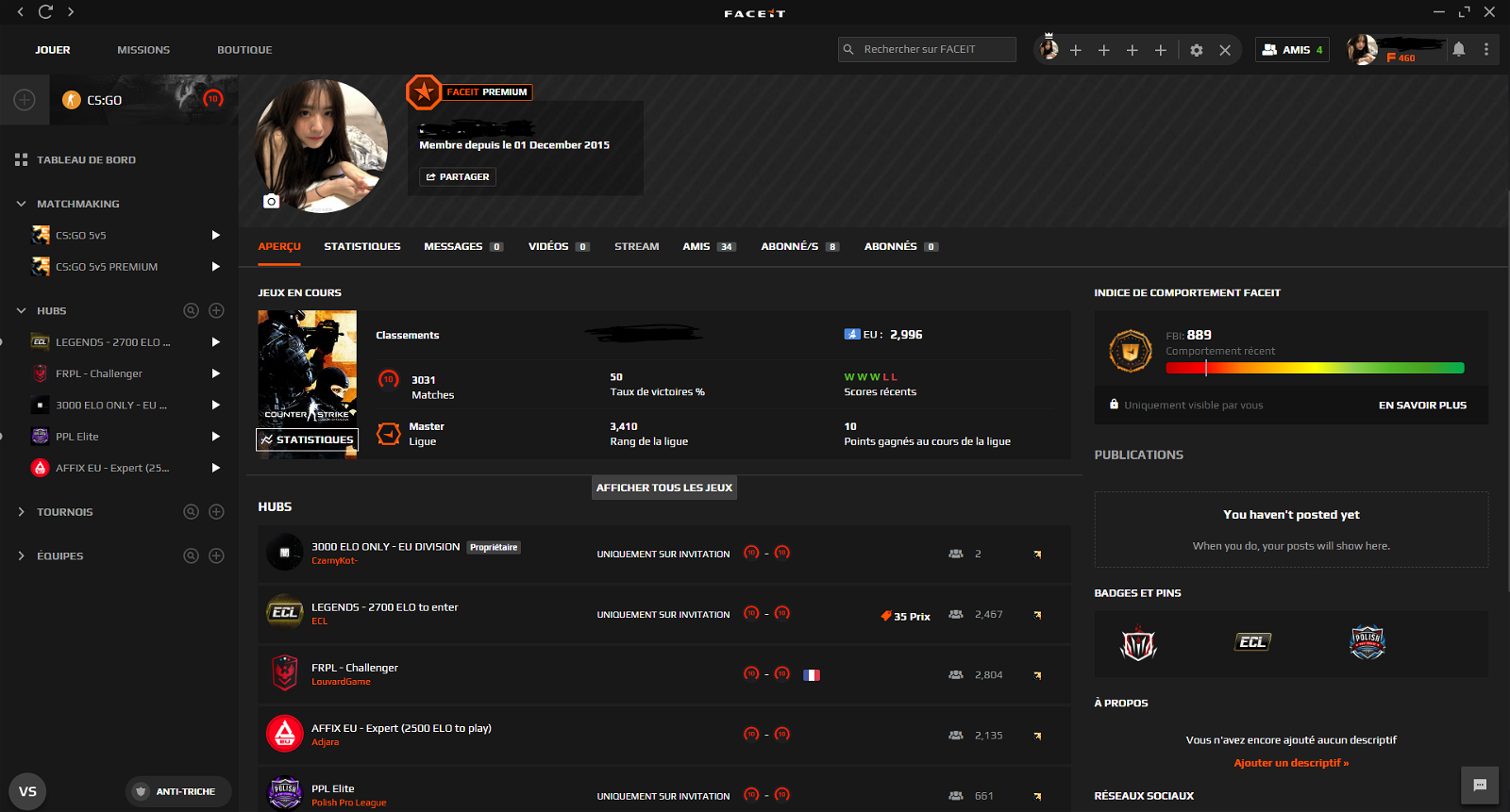 Verified FACEIT Accounts (CSGO)  Level 1 - 10, Video Gaming, Gaming  Accessories, Game Gift Cards & Accounts on Carousell