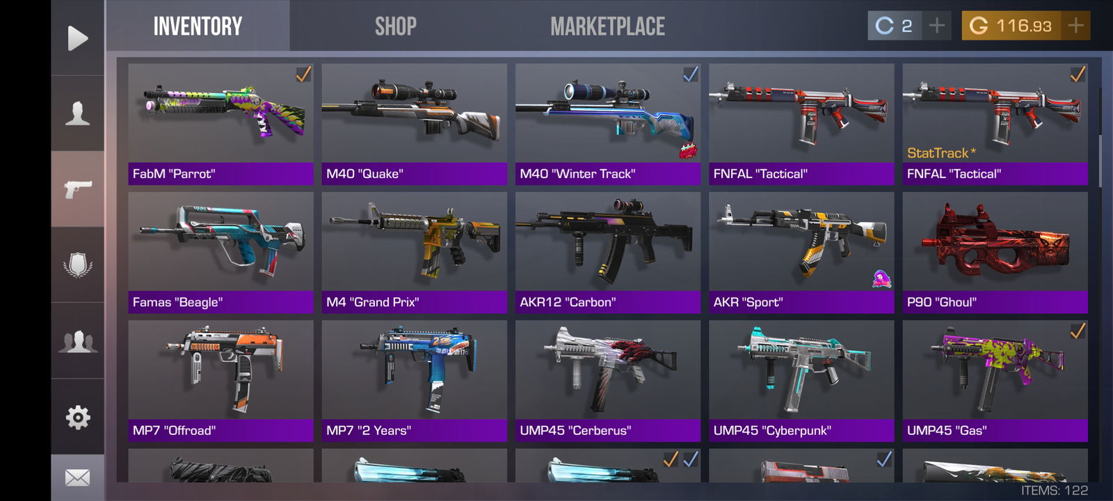 Selling - Standoff-2 legendary and epic skins and few stickers also ...