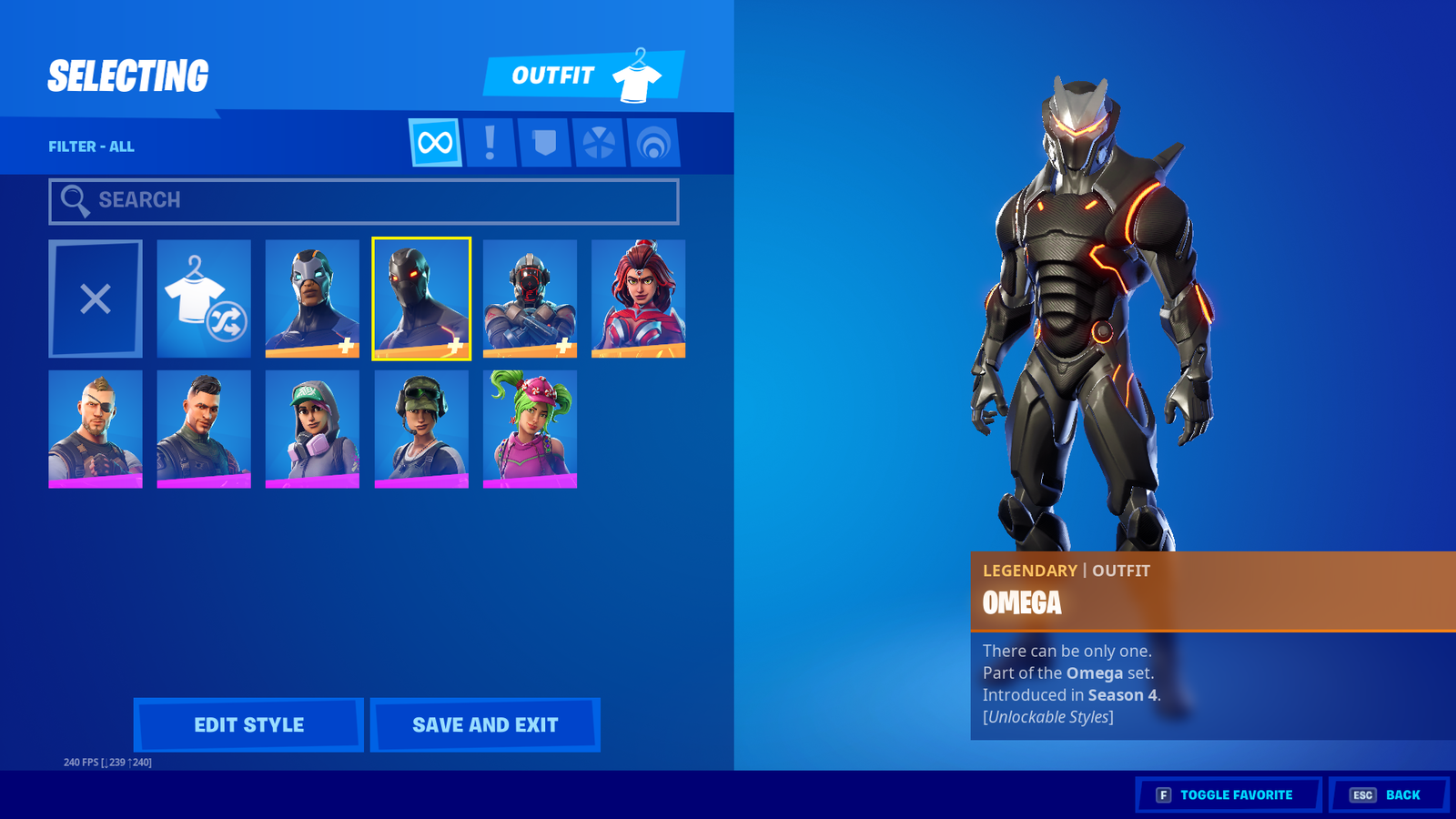 Selling S4 maxed Battle Pass account including maxed Omega OG