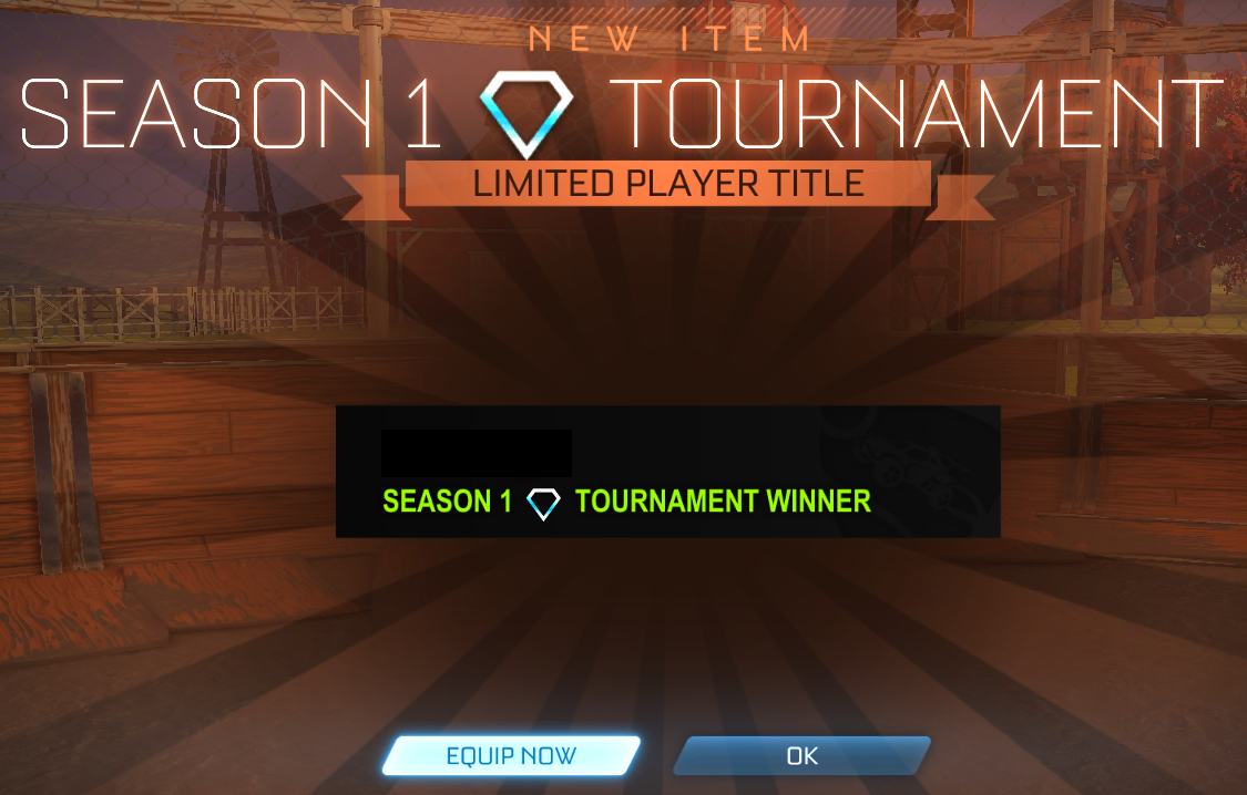 How do you get the diamond tournament in Rocket League?