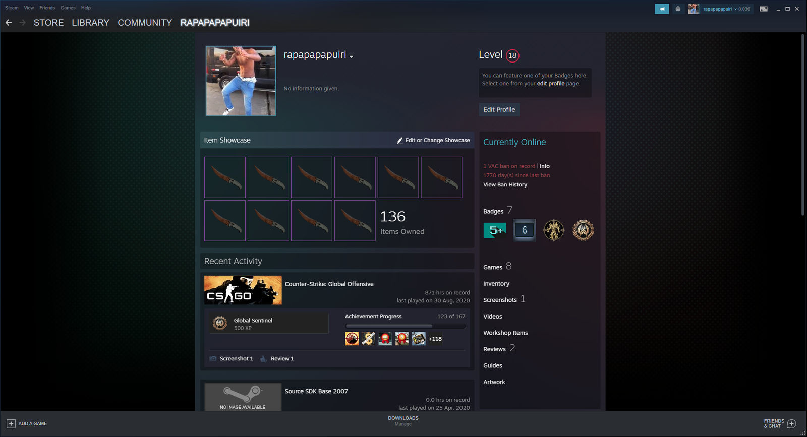 Selling - 150€ in skins VAC banned Account for HvH - EpicNPC