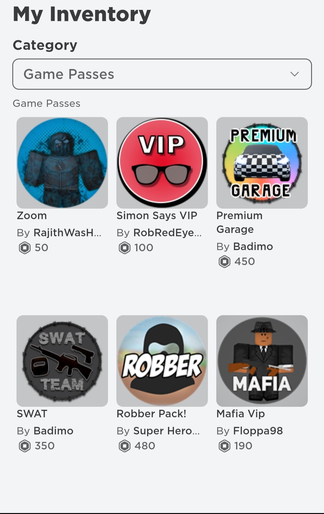 Selling - Account with 4800 robux , All jailbreak gamepasses 2,176 Rap and  more  - EpicNPC