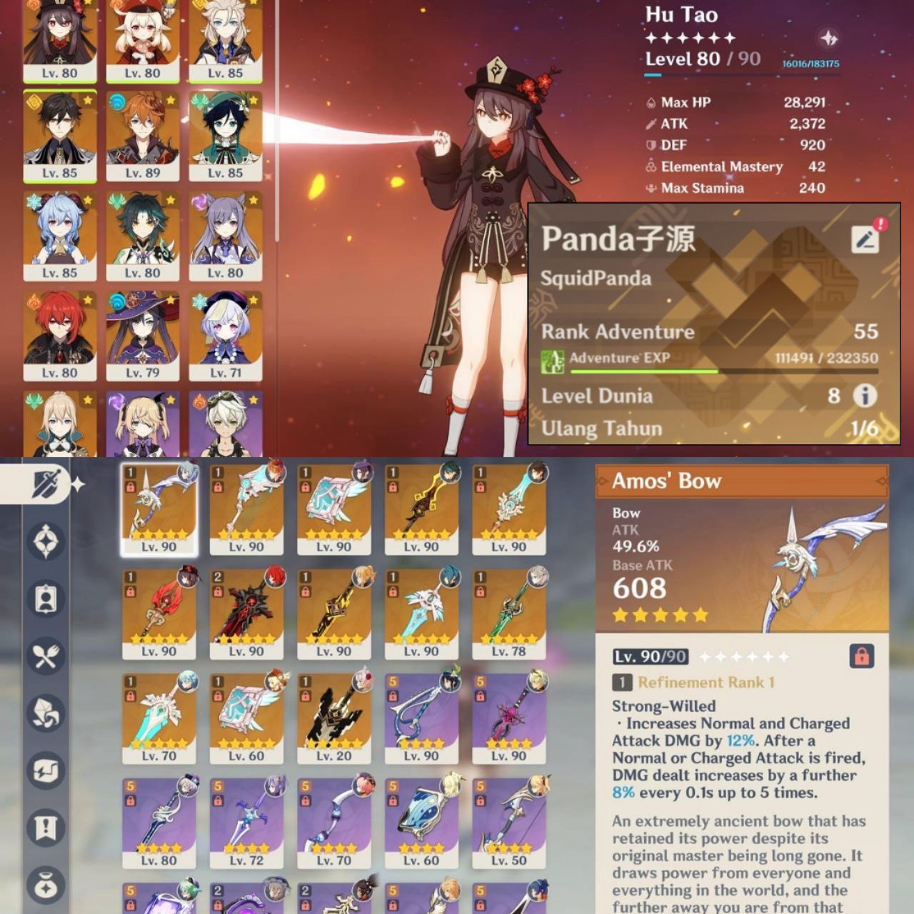 Selling - Account Genshin Asia Expensive AR55 - EpicNPC