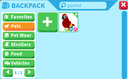 Parrot, Trade Roblox Adopt Me Items