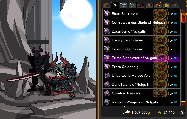 Obsidian Blade of Nulgath - AQW