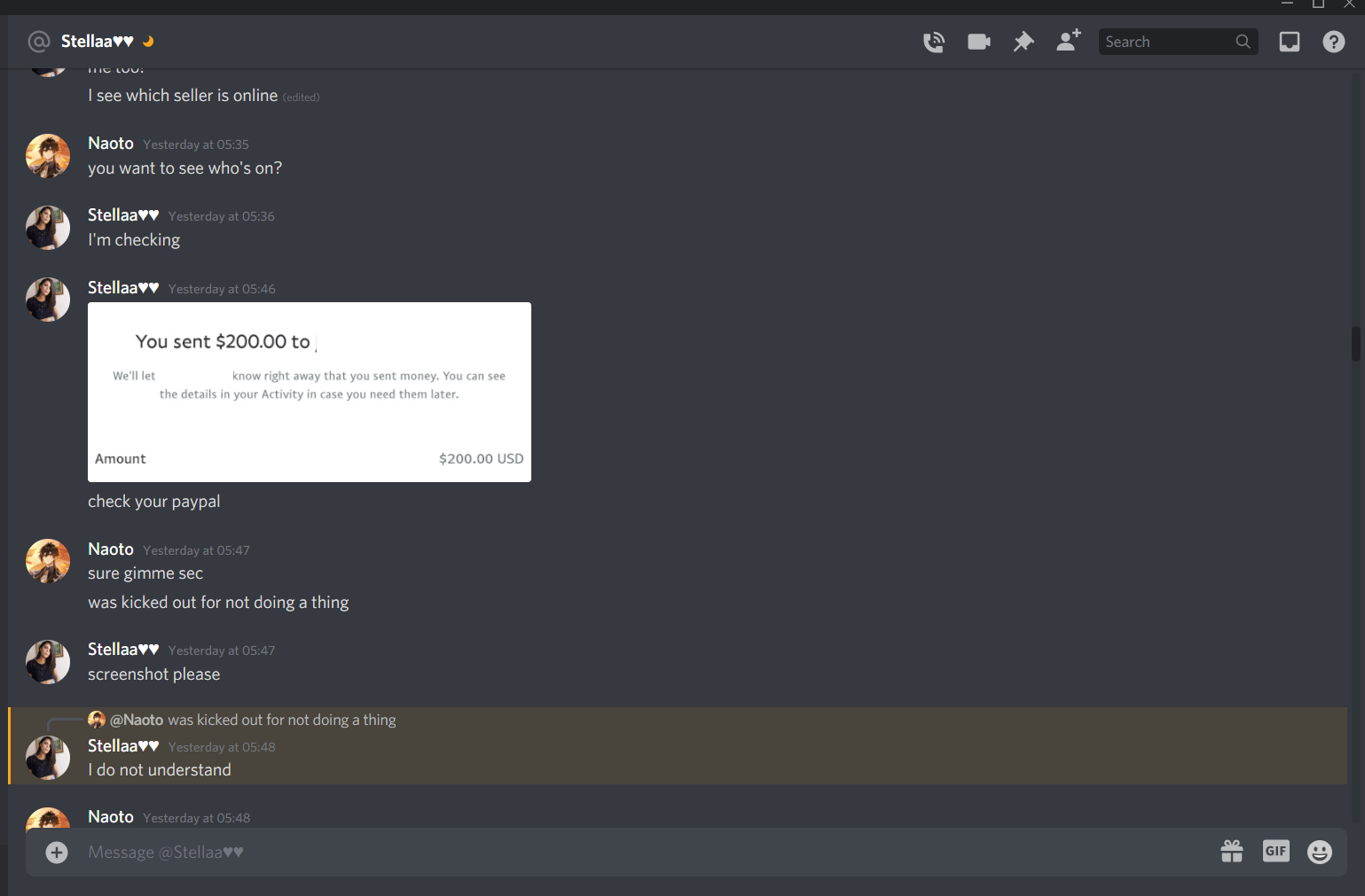 ScammerCharge Back Abuse - Previously known as Stella♥♥#5950StrelliTa♥#5950  - EpicNPC