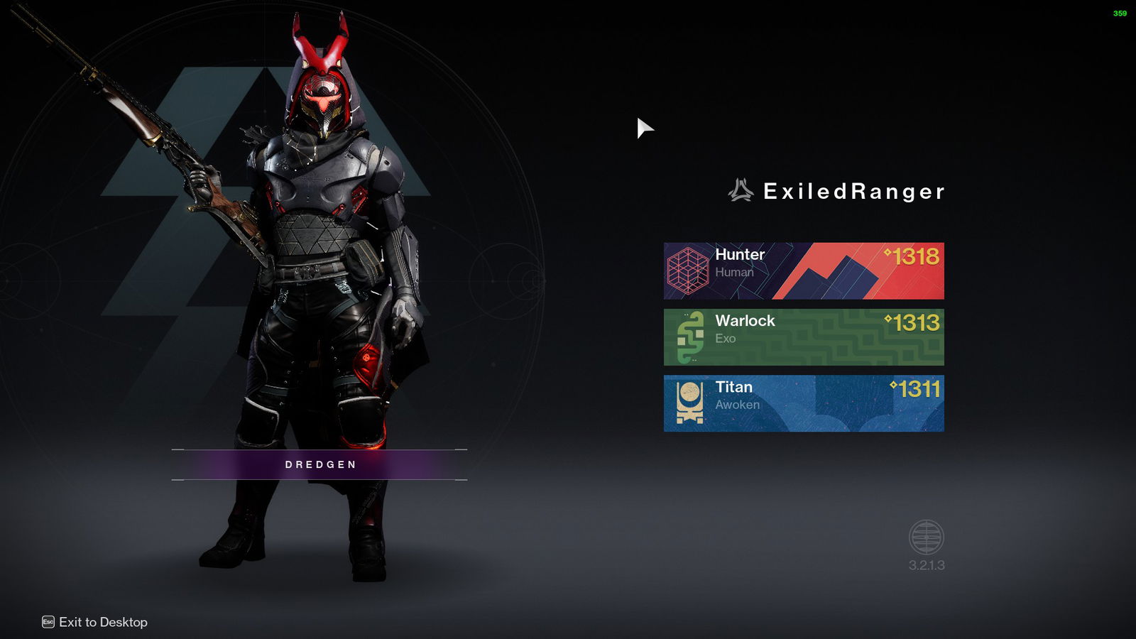 Selling - Destiny 2 account 1318 Hunter, 1311 Titan, 1313 Warlock +MORE ...