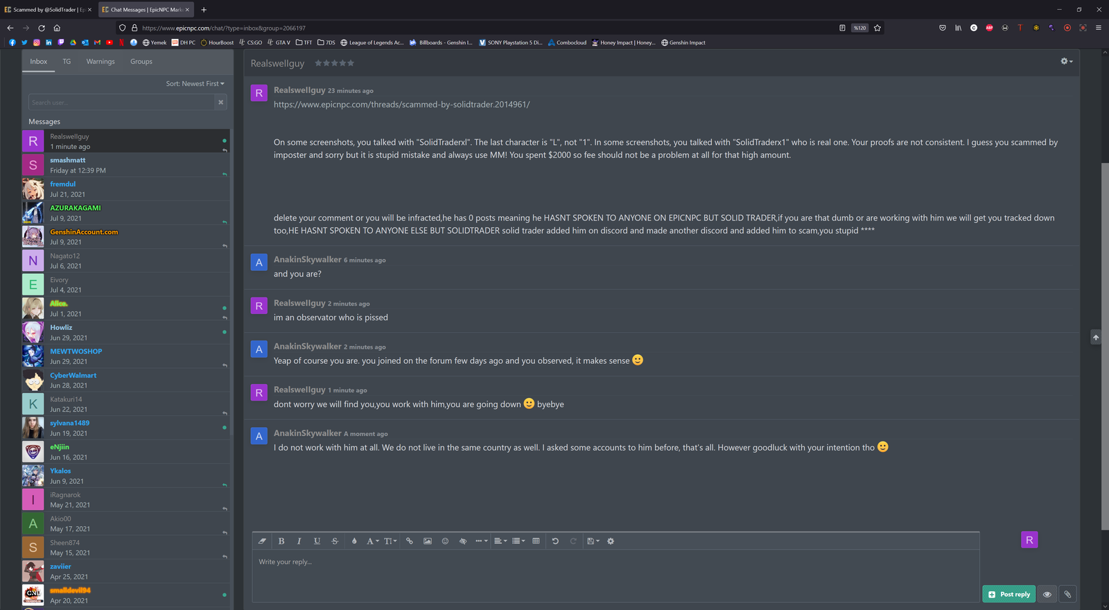 Scammed Discord Impostor Epicnpc 3304