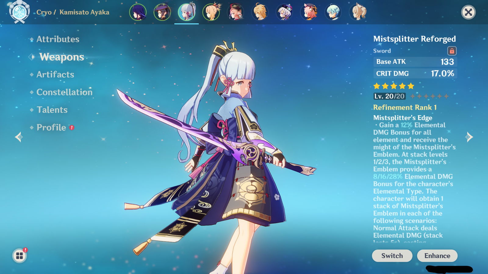 SOLD - [EU Ar33] 12x5* Raiden C1 + Ayaka + Yoimiya + Signature Weapons ...