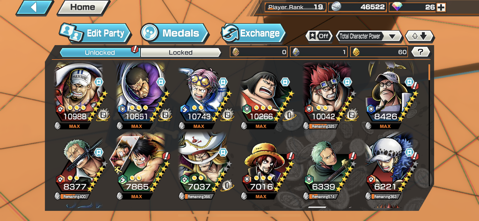 Very Rare* One Piece bounty rush account for sale MANY Characters - EpicNPC