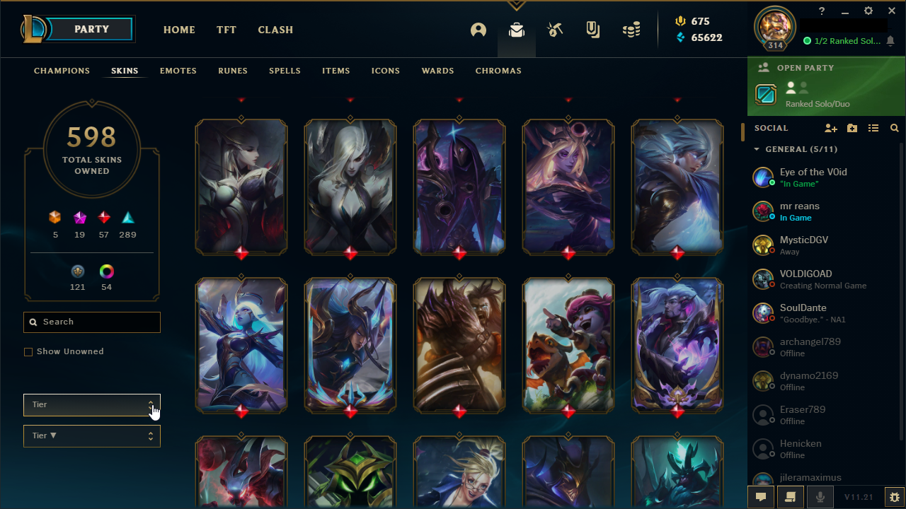 Season 3 Skin collecting Account - LoL Selling - PixelForum