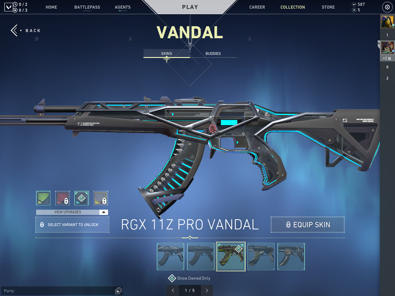 SOLD - Asia Valorant account with lot of premium skins(rgx vandal etc ...