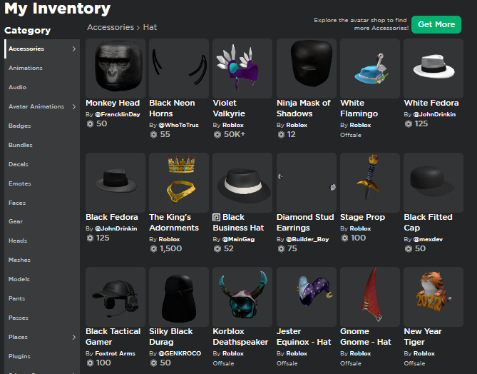 90702175227466168383's Roblox Account Value & Inventory - RblxTrade