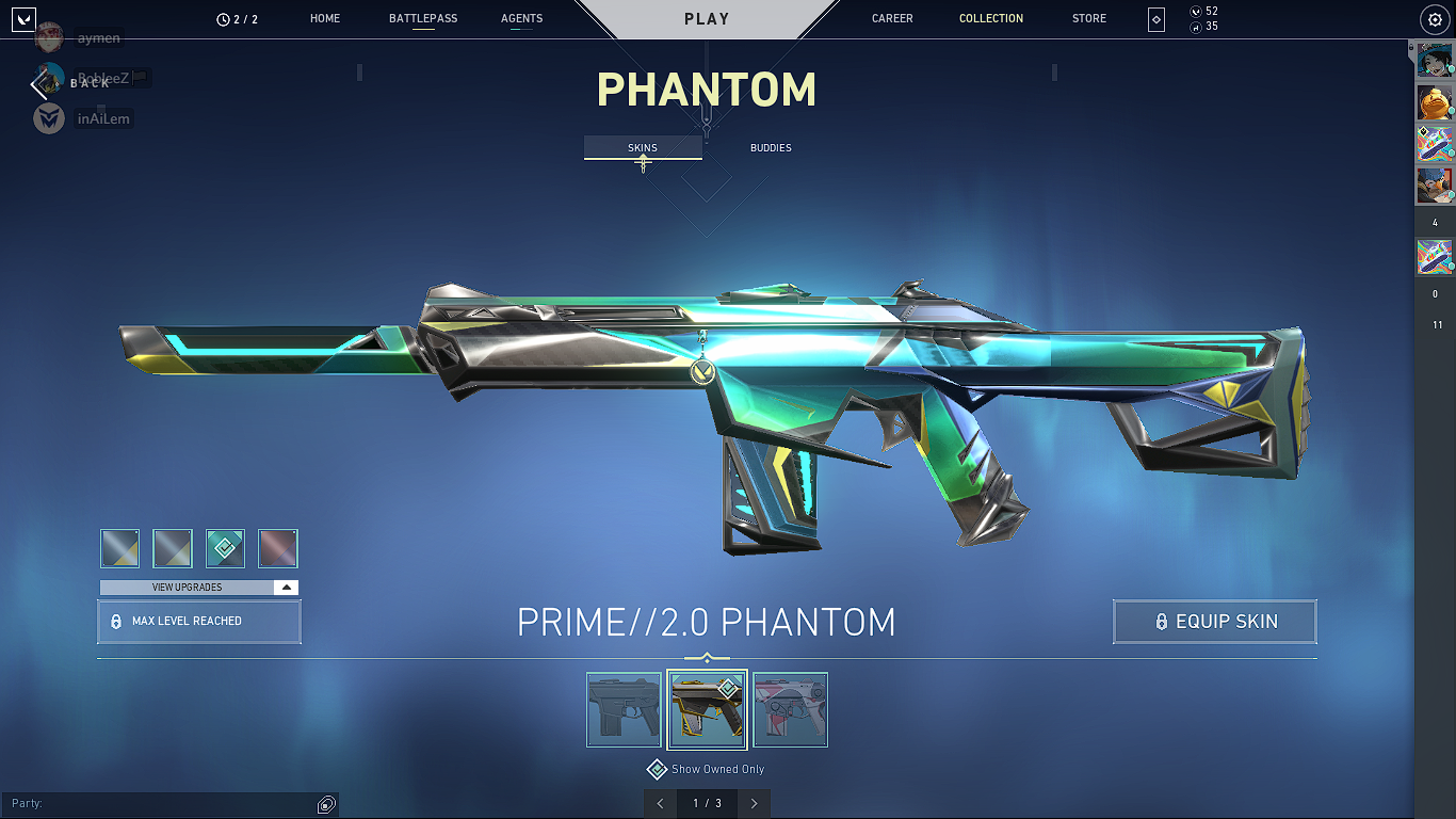 Selling - Valorant Account with Reaver Vandel+prime phantom+....+battle ...