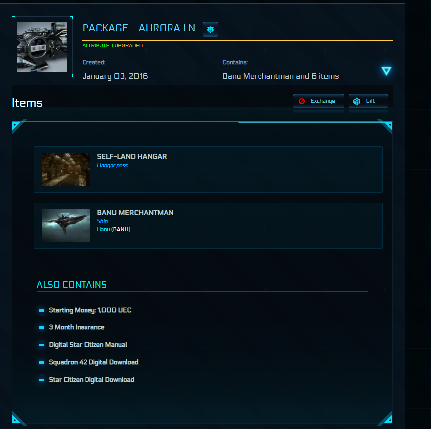 Selling - Banu Merchantman (360$ credits at 40%) 144$ + game package ...