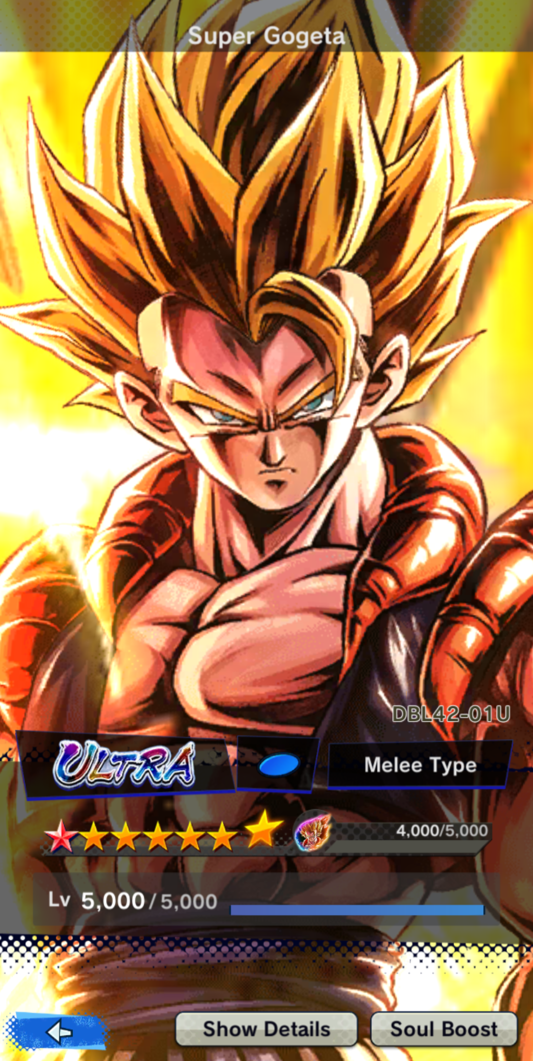 Super Gogeta (DBL42-01U), Characters, Dragon Ball Legends