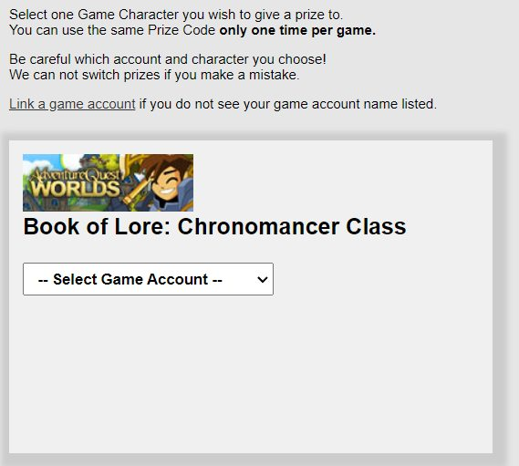 SOLD 2011 Calendar AQW [2000] EpicNPC