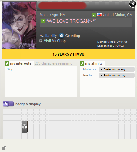 CREATOR imvu + Badges + Credits. - EpicNPC