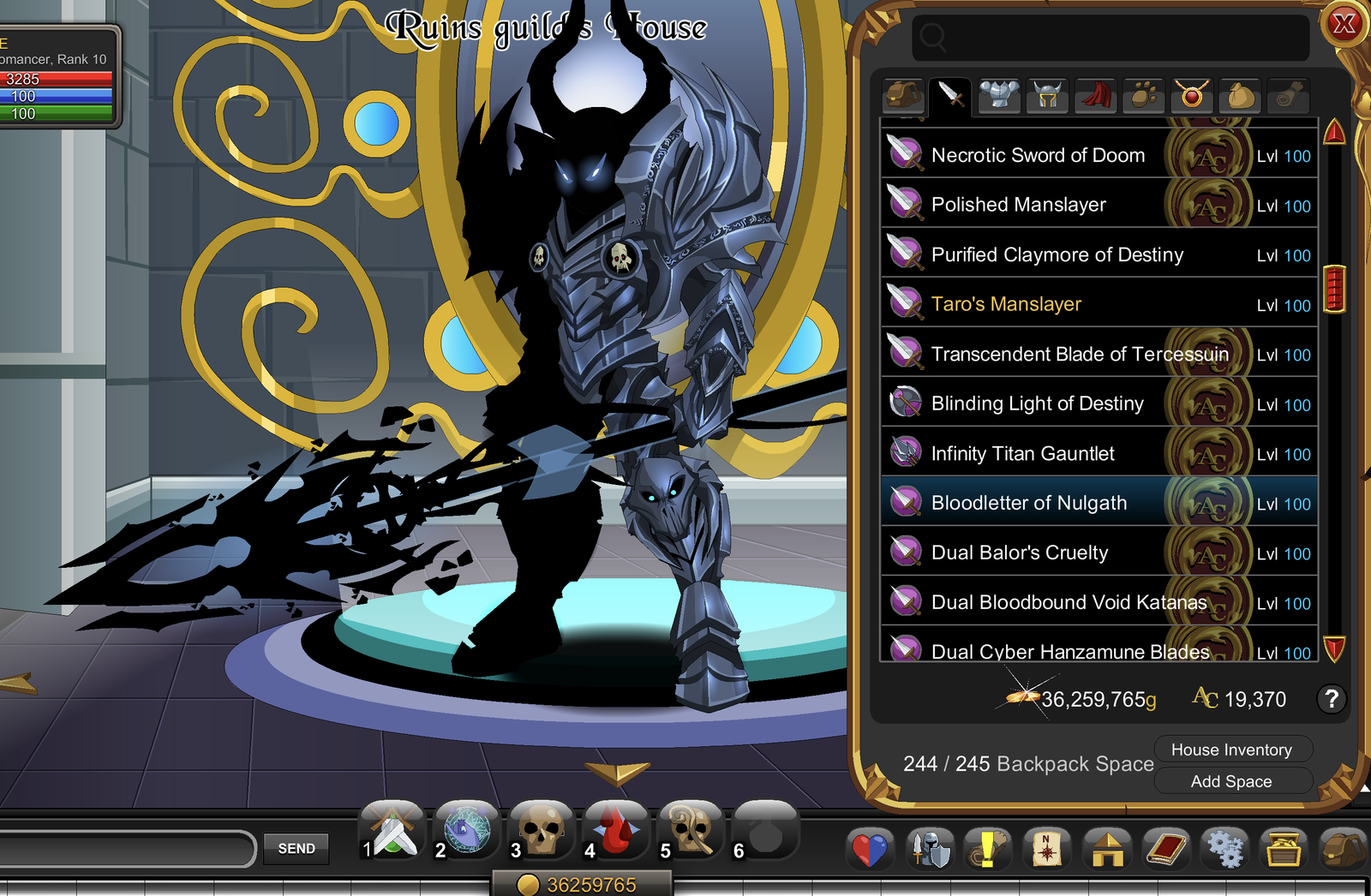 Selling - {AQW} Selling Cheap Hardcore Based Account (All Endgame Items) -  EpicNPC