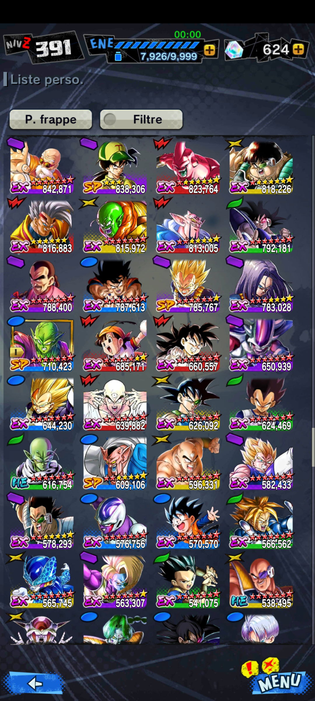 Selling - DB legends verybig late game account (150$), android (or IOS ...