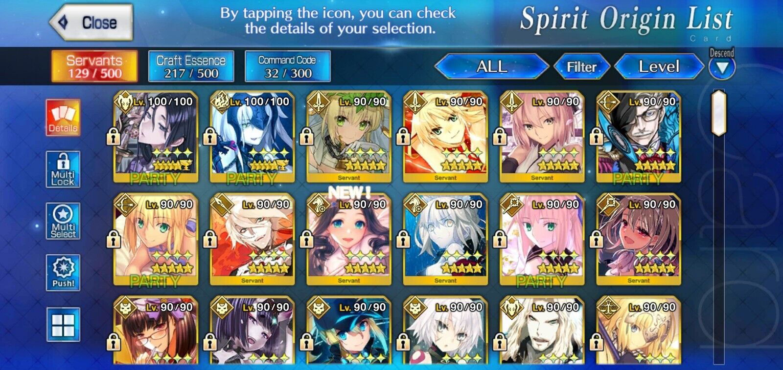 Selling - Na fgo Master lv128 with 22 SSRs and 20 SRs, 6 Grails $250 ...