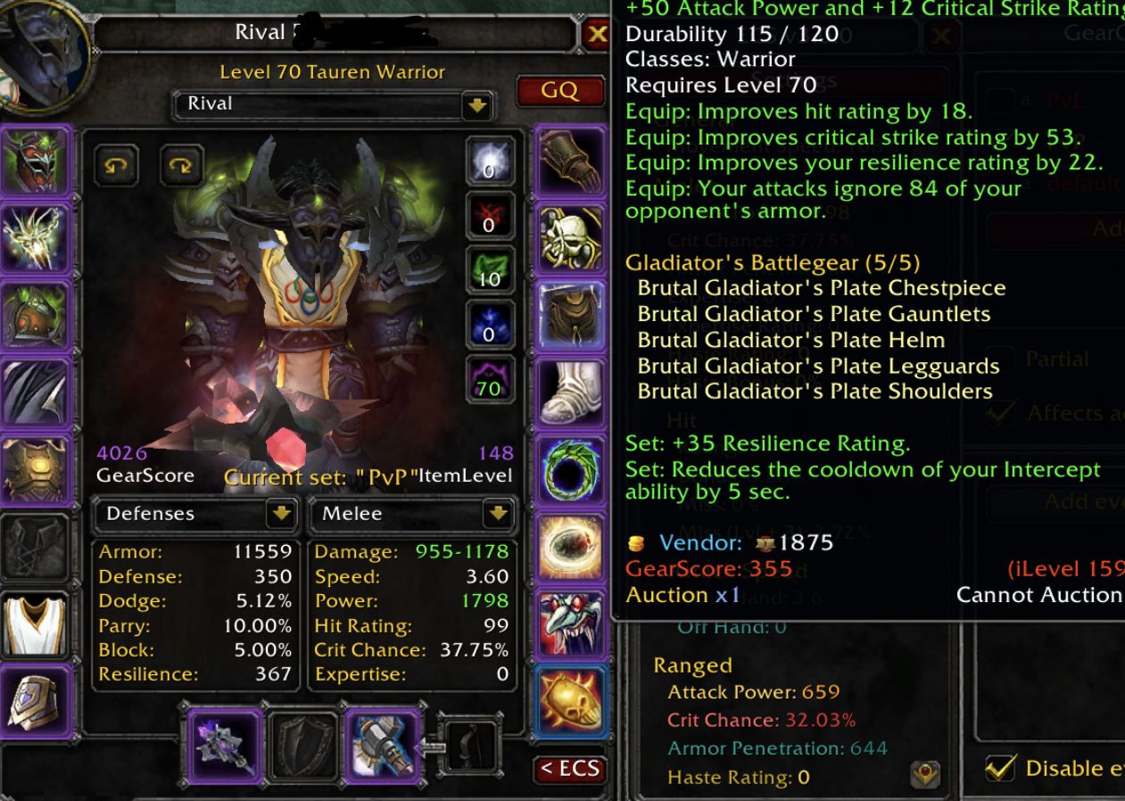 Selling - TBC:[H] Warrior 2.1cr Gehennas |Retail:Gladiator s4 bfa+All pvp  enchants - EpicNPC