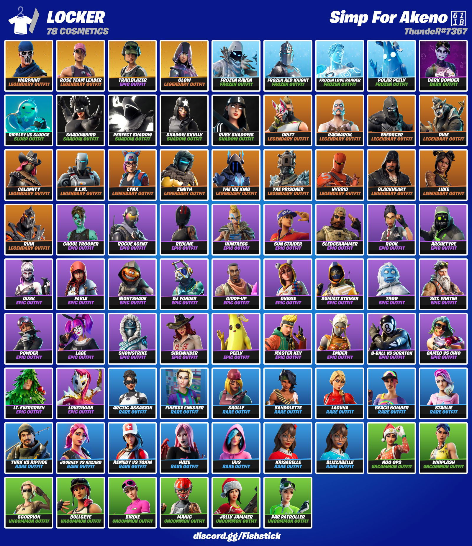 Stacked Ikonik Rare Fortnite Account for sale online