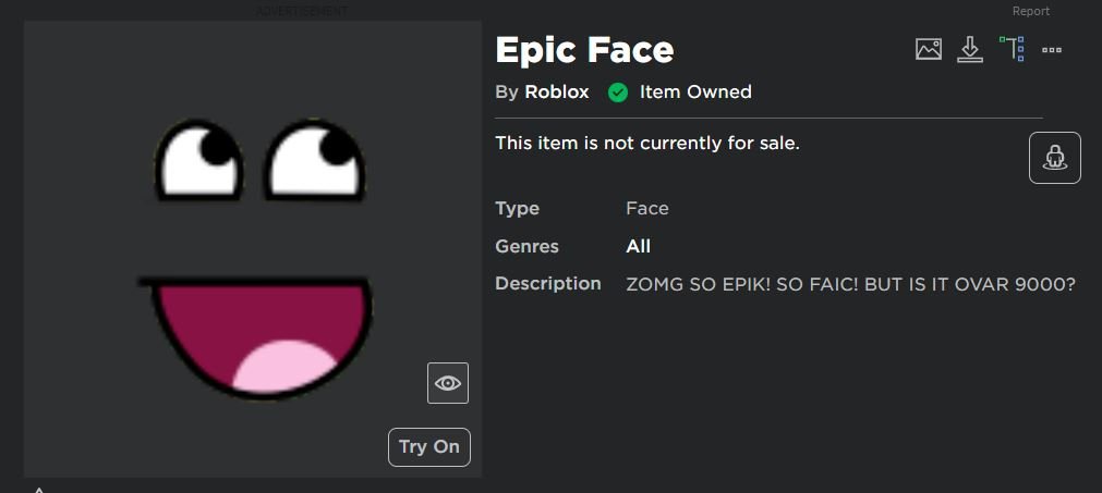 Roblox Epic Face Account - EpicNPC