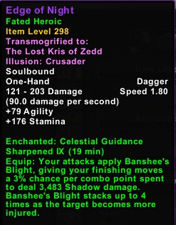 Selling - Rogue 297 PvE gear/ Sylvanas Dagger - EpicNPC