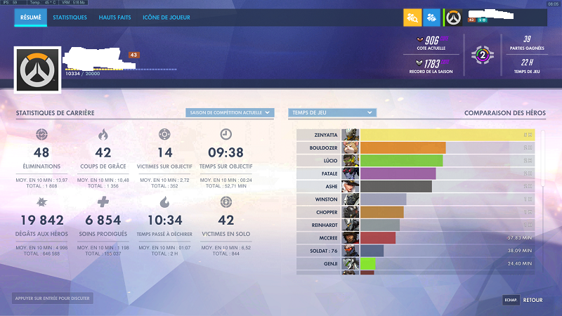 Selling - Overwatch high quality bronze acc with 120 ranked games played. EpicNPC