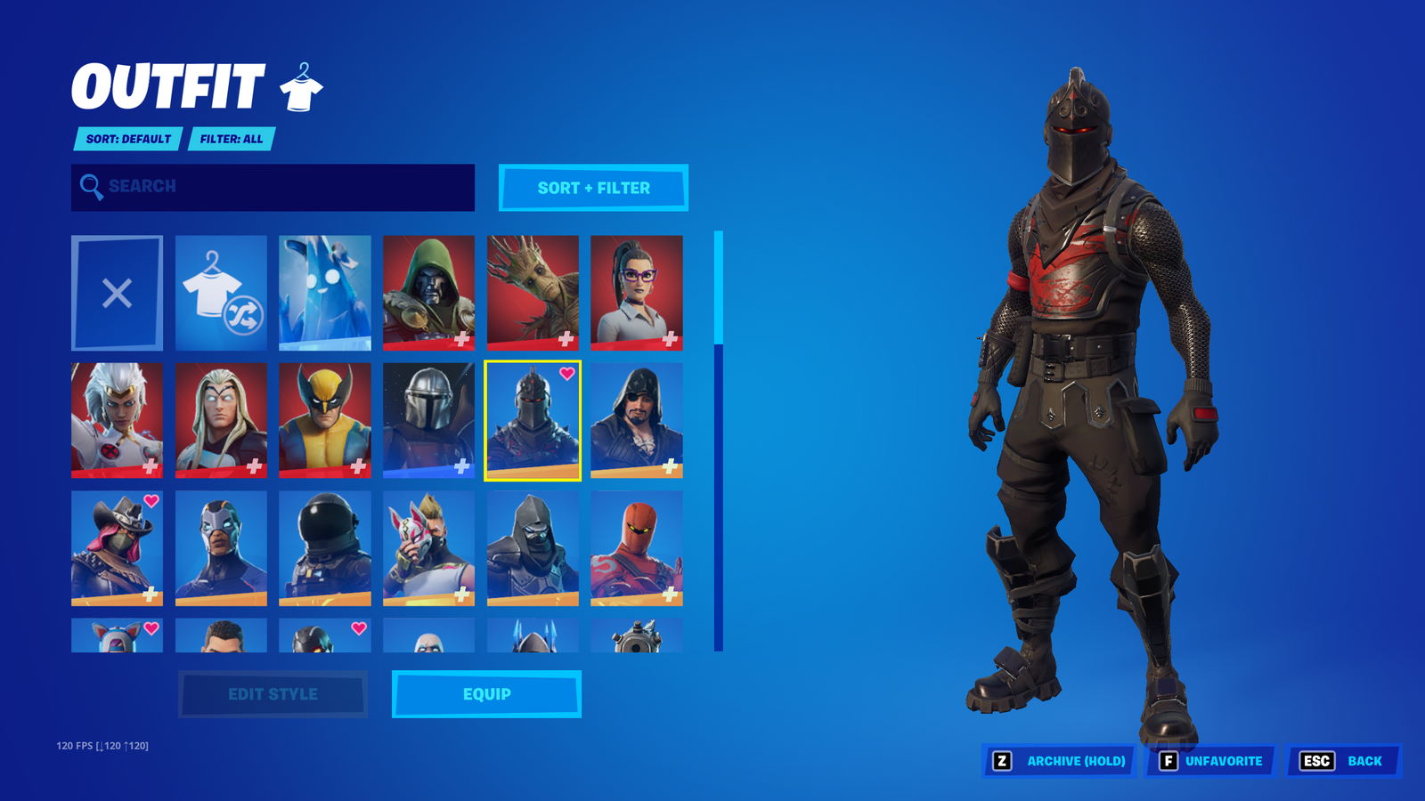 Fortnite Black Knight Account Selling - OG Fortnite account with black knight and mako glider - EpicNPC