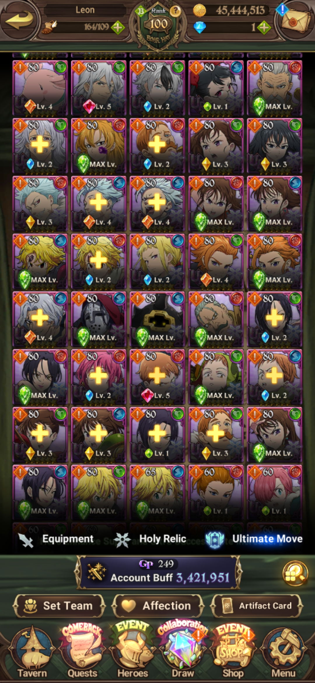 Selling - 3.4 m Global account All Re-Zero, Rimaru, Shuna, Kyo, Terry ...