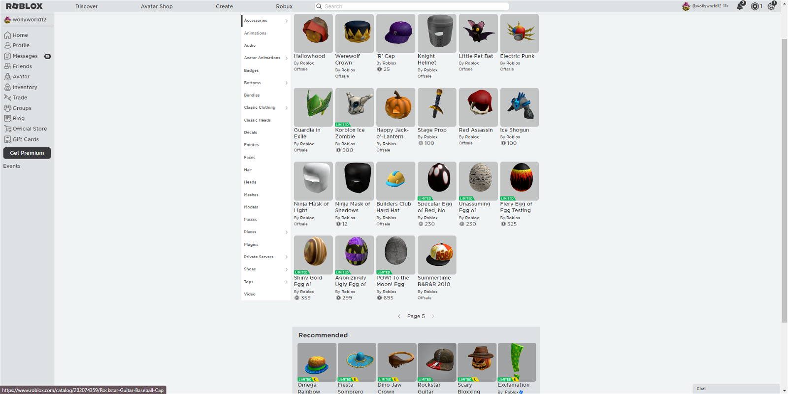 Selling Roblox account! 24k+ robux worth of limited edition items