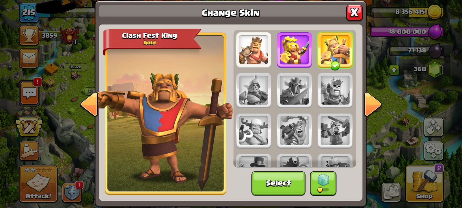 Summer King: New Barbarian King hero skin in Clash of Clans