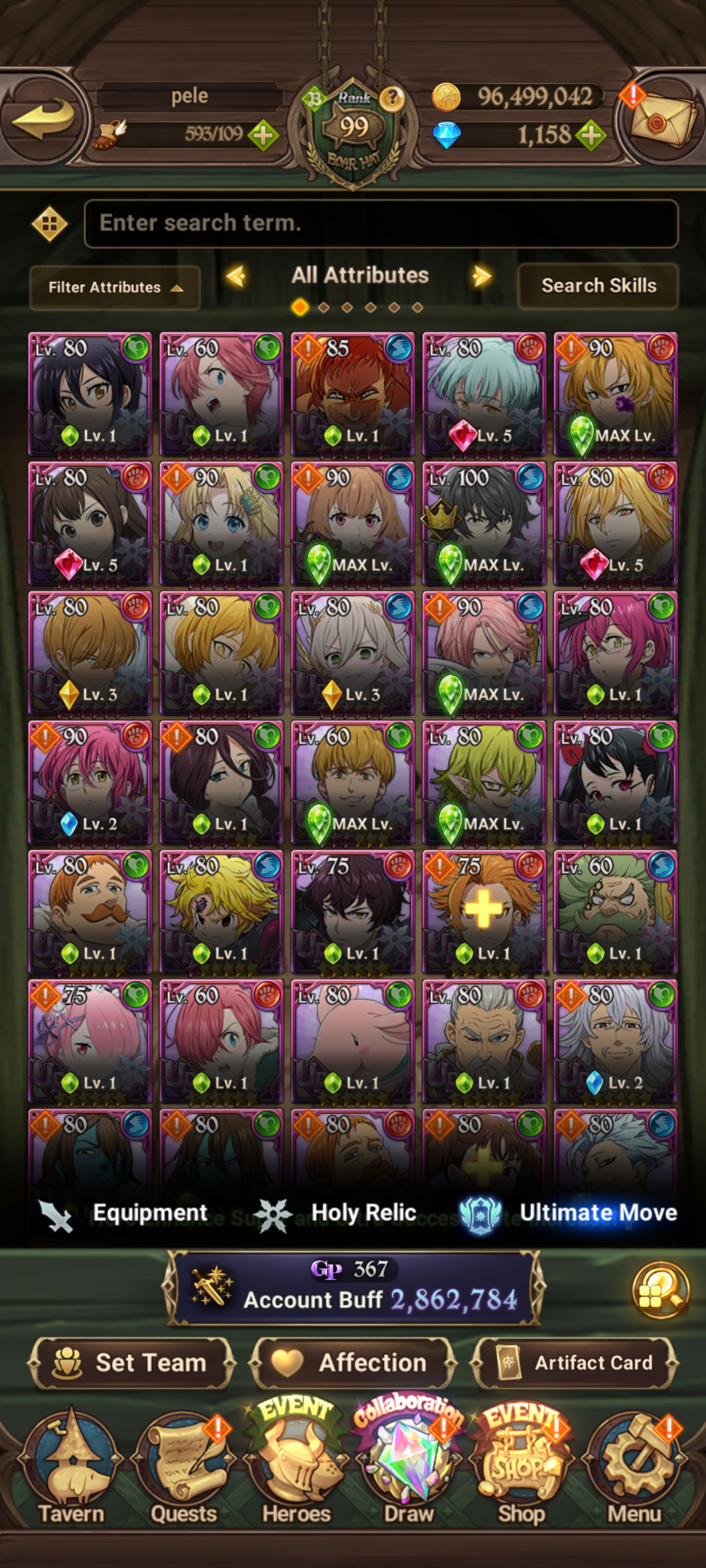 Selling - Global end game unlinked all sheld hero+relic and 1200 ...