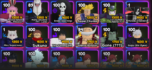 SOLD - Anime Adventures account for sale, lvl 200+