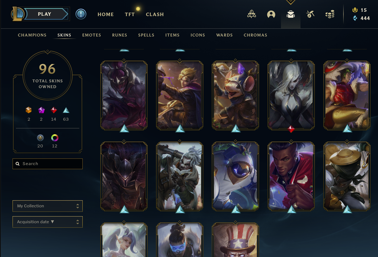 NA LoL Acc League of Legends Account Mythic Skin Prestige True