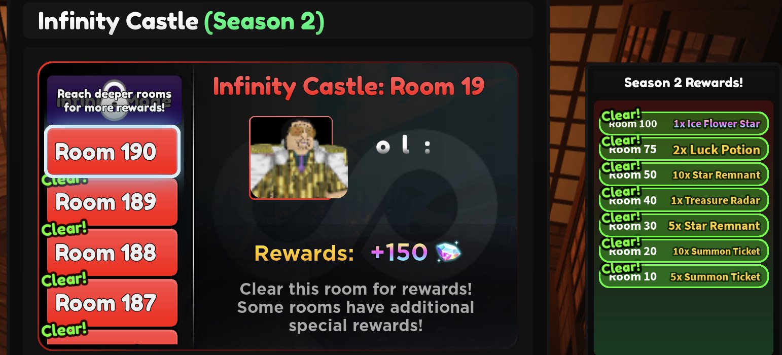 Anime Adventures Infinite Mode Rewards
