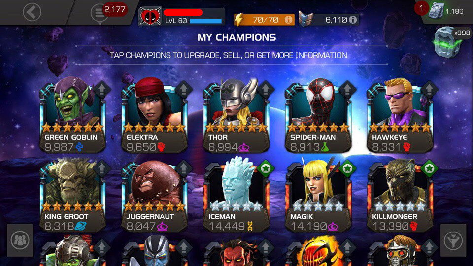 Mcoc Account 3 5\65 Iceman Magik And Killmonger - Epicnpc