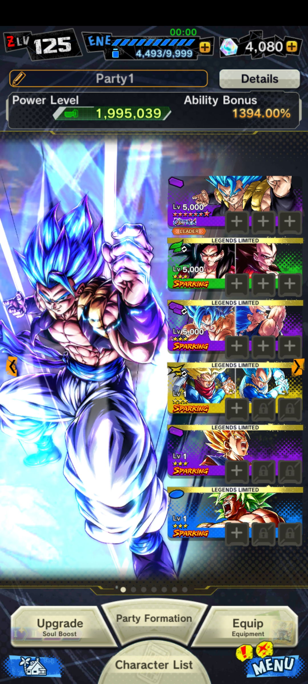 SOLD - Semi fresh account Full star ul gogeta blue + tag ssj4 + tag ...