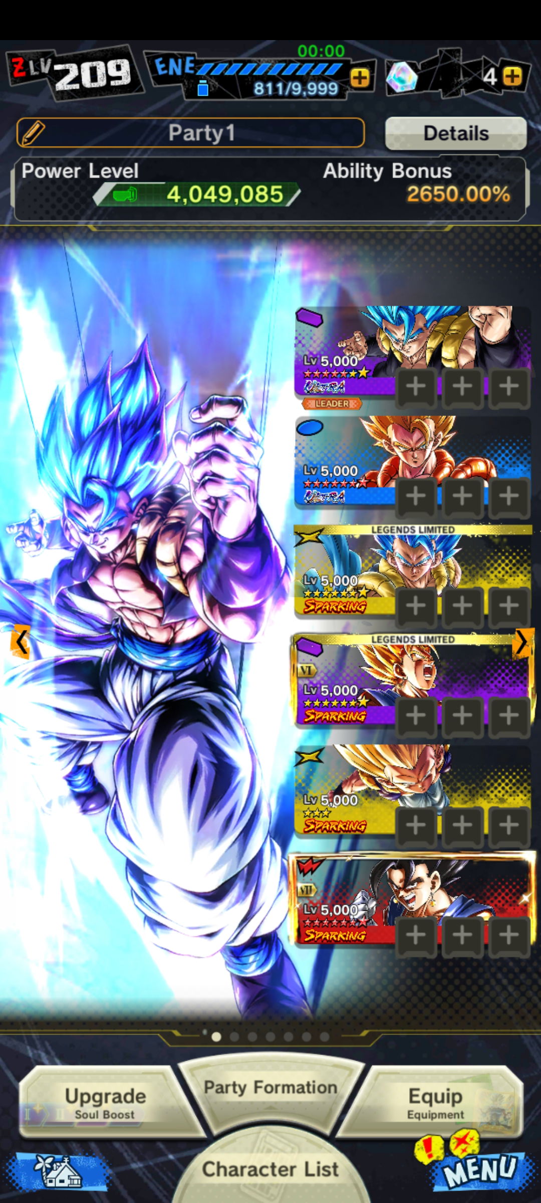 SOLD - (Unlinked)UL Gogeta Max + UL Gogeta Blue 12 Stars - EpicNPC