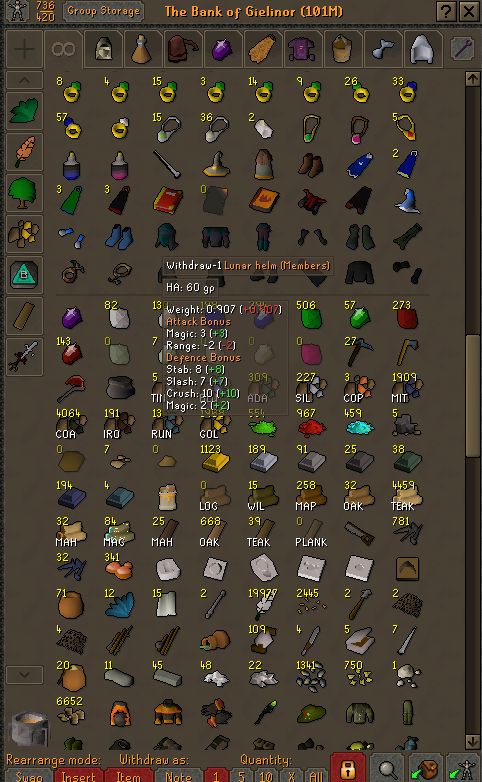 Selling - OSRS GIM Account / 1811 Total / Over 100m Bank - EpicNPC