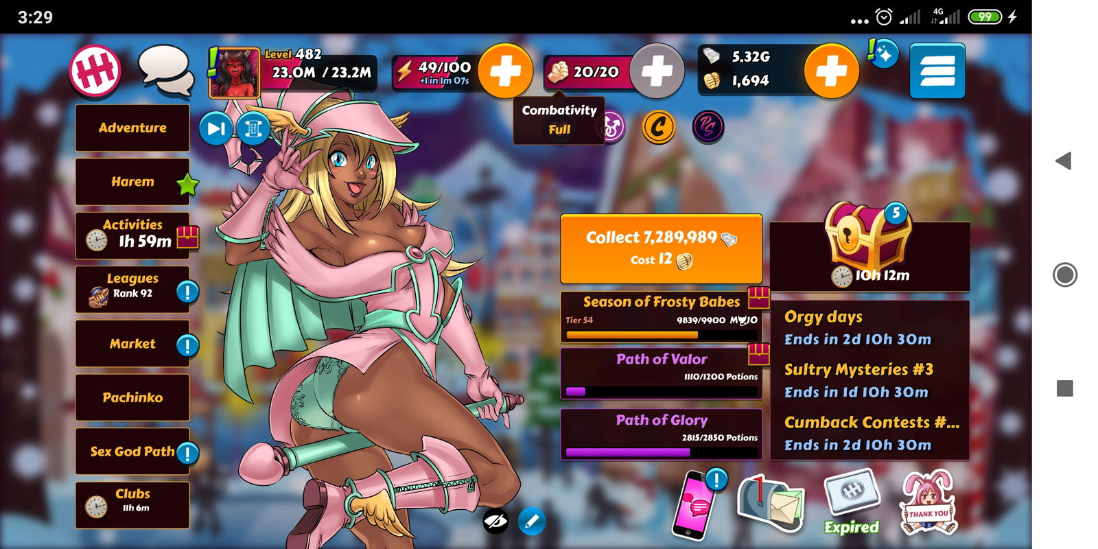 Selling - Hentaiheroes Top Acc lvl482.+(GuyHarem+ComicHarem) price 220usd -  EpicNPC